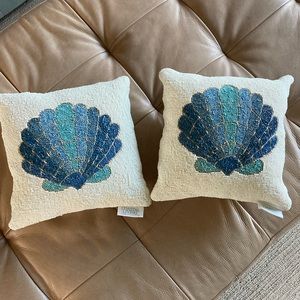 Sea Shell beaded accent pillows